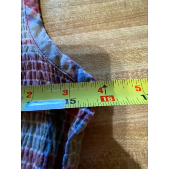 Lemon Grass Studio Plaid/Floral Embroidered Tank/Shirt Size Large - Picture 9 of 9